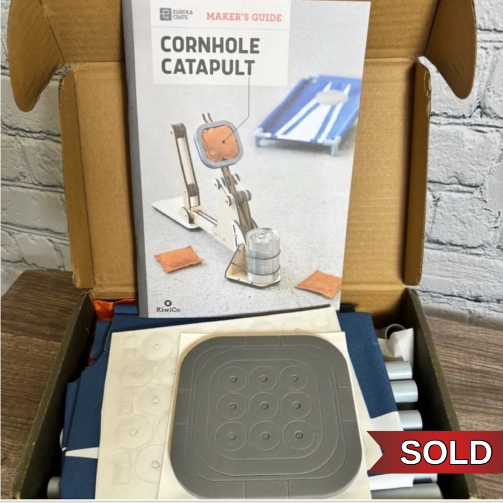 SOLD—NEW IN BOX KiwiCo Eureka Crate Cornhole Catapult